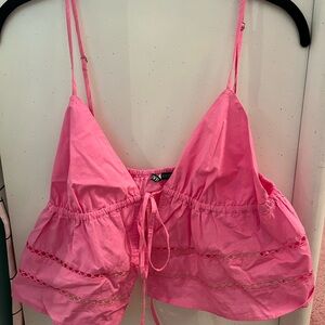 Pink Zara lace top